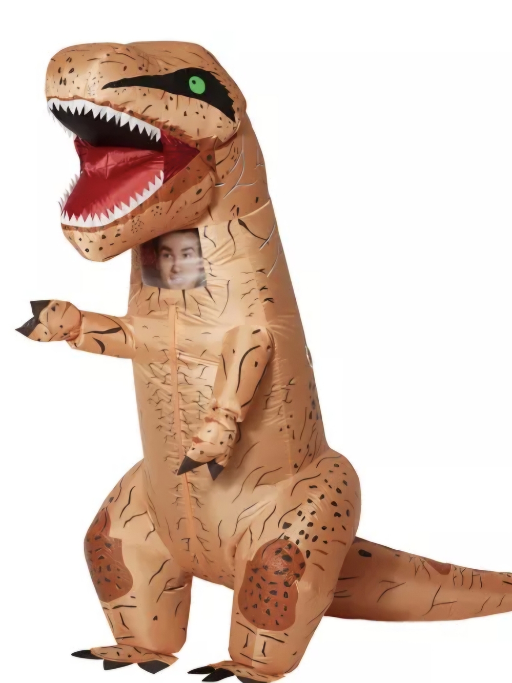 Inflatable Brown T-Rex Dinosaur Adult Unisex Halloween Costume